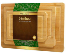 Load image into Gallery viewer, 3 - Piece Natural  Kitchen Bamboo Cutting Board
