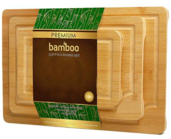 3 - Piece Natural  Kitchen Bamboo Cutting Board