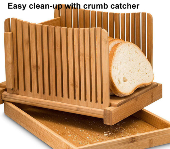 Hight Quality Ecofriendly Bamboo Bread Cutting Board, Bread Pizza Serving  Board, Bread Slicer with Adjustable Cutting Guide - China Kitchenware and  Fiber Storage Box price